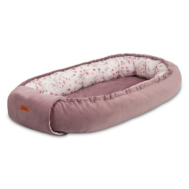 BABY NEST VELVET BLOOM PINK 80X45