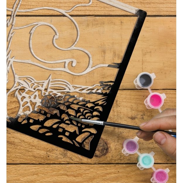 Splat Planet medinis 3D spalvinimo paveikslas, Žvaigždėta naktis