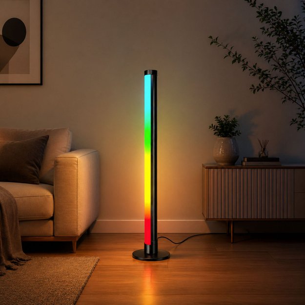 RGB LED Corner Floor Lamp Music Mode Remote Control App 90cm