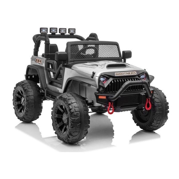 Jeep JC666 Electric Ride On Car Silver Painted
