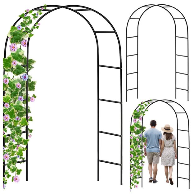 Metal Garden Pergola for Plants, Support for Climbers, Arch 240x140 cm