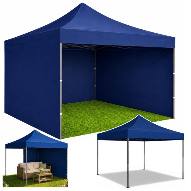 Garden Tent Express Commercial Catering Pavilion Navy Blue 3x3M