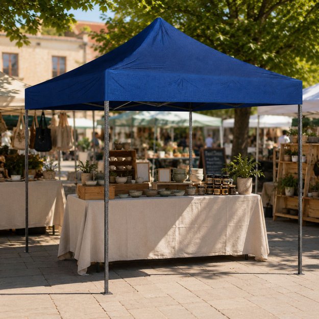 Garden Tent Express Commercial Catering Pavilion Navy Blue 3x3M