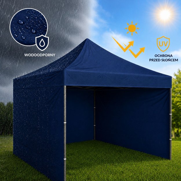 Garden Tent Express Commercial Catering Pavilion Navy Blue 3x3M