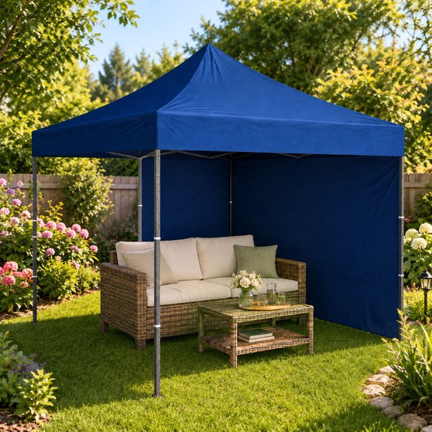 Garden Tent Express Commercial Catering Pavilion Navy Blue 3x3M
