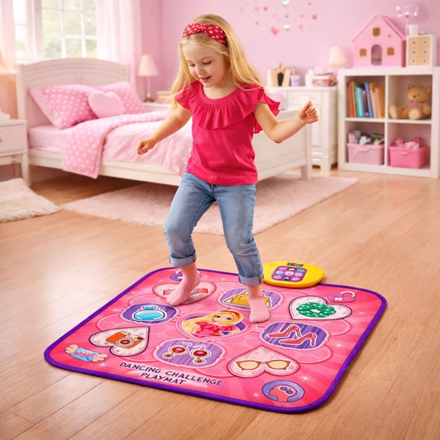 Interactive Bluetooth Unicorn Musical Dance Mat 5 Modes Pink