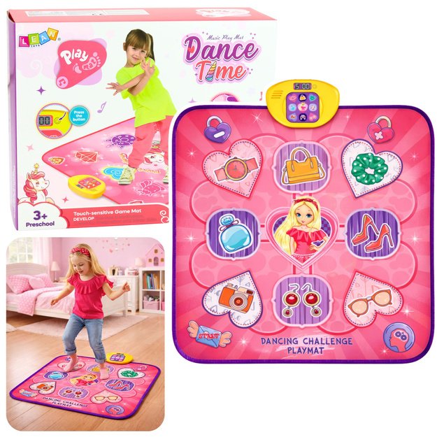 Interactive Bluetooth Unicorn Musical Dance Mat 5 Modes Pink