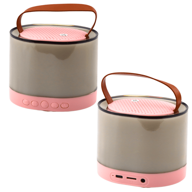 Karaoke Kit Speaker Microphone Wireless K52 RGB Bluetooth Pink