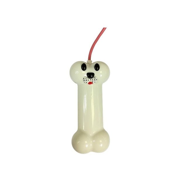 Plush Dog on Lead Controlled Pilot Bone White-Brown