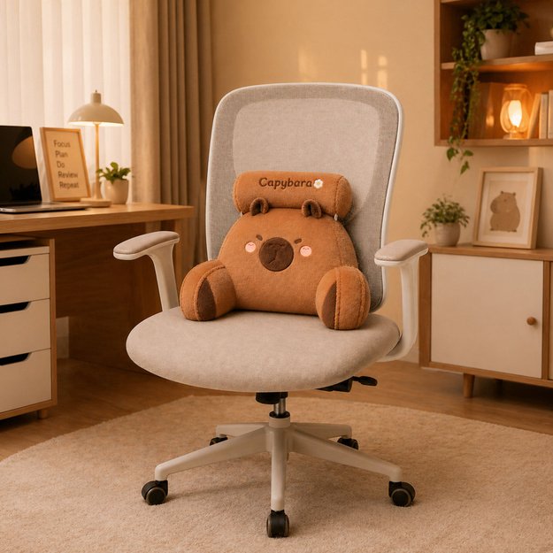 Backrest Armchair Back Support for Armchair Bed Capybara Brown 60 x 40 cm