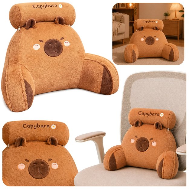 Backrest Armchair Back Support for Armchair Bed Capybara Brown 60 x 40 cm