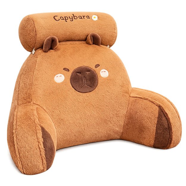 Backrest Armchair Back Support for Armchair Bed Capybara Brown 60 x 40 cm