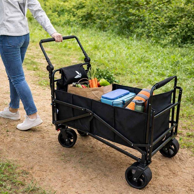 W&oacute;zek transportowy LUARO składany ł&oacute;żko polowe 2w1