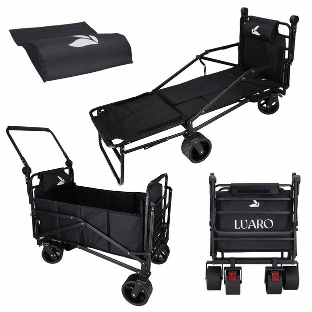 W&oacute;zek transportowy LUARO składany ł&oacute;żko polowe 2w1