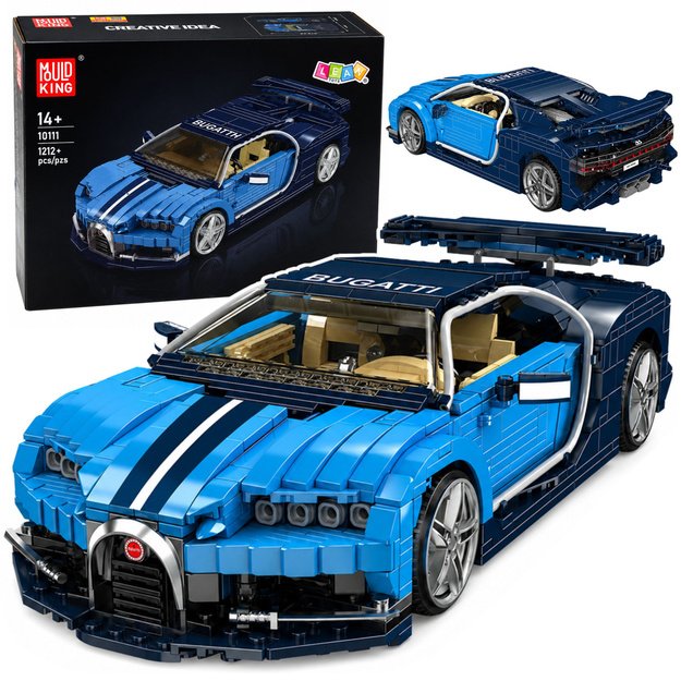 Construction Bricks Bugatth Sports Car Blue 1212 pcs.