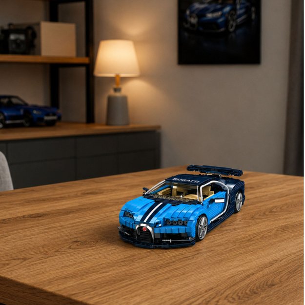 Construction Bricks Bugatth Sports Car Blue 1212 pcs.