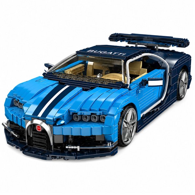 Construction Bricks Bugatth Sports Car Blue 1212 pcs.