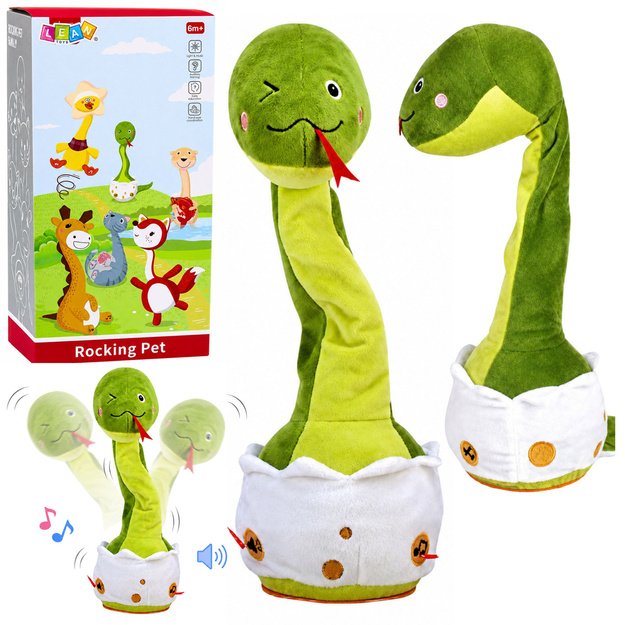 Plush Dancing Snake Interactive Musical Sounds Mascot Green