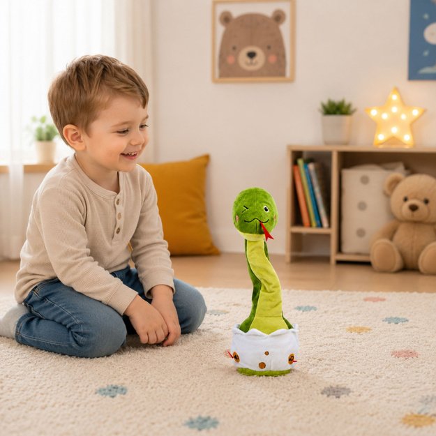 Plush Dancing Snake Interactive Musical Sounds Mascot Green