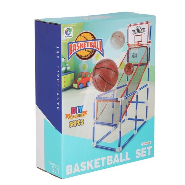 Koszyk&oacute;wka gra zręcznościowa sportowa przenośna basketball 2 piłki pompka