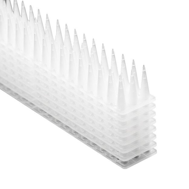 Kolce na gołębie listwa na ptaki odstraszasz plastikowe gęste białe 8el. 43 cm