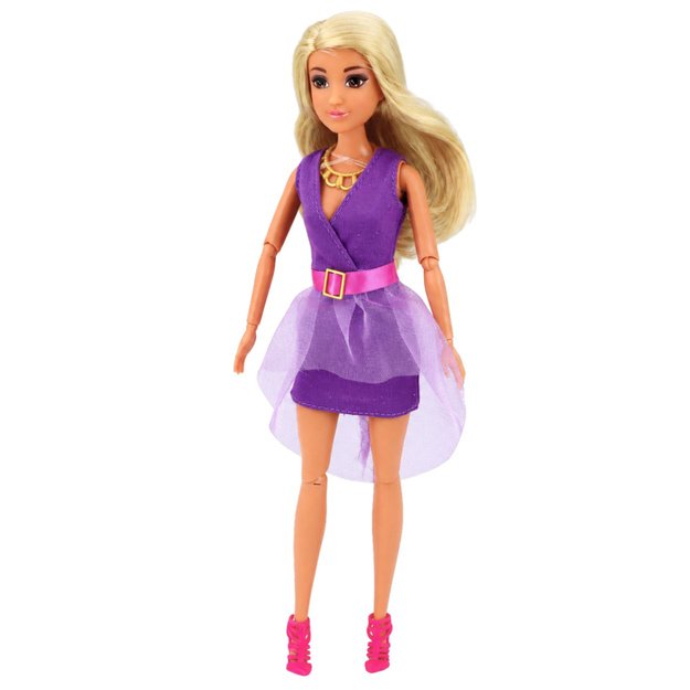 Anlily Fashion Doll in Purple Dress Headphones Accessories Set