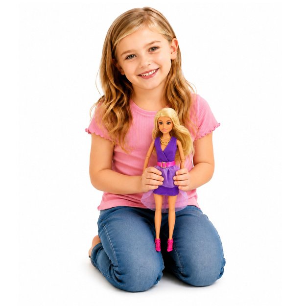 Anlily Fashion Doll in Purple Dress Headphones Accessories Set