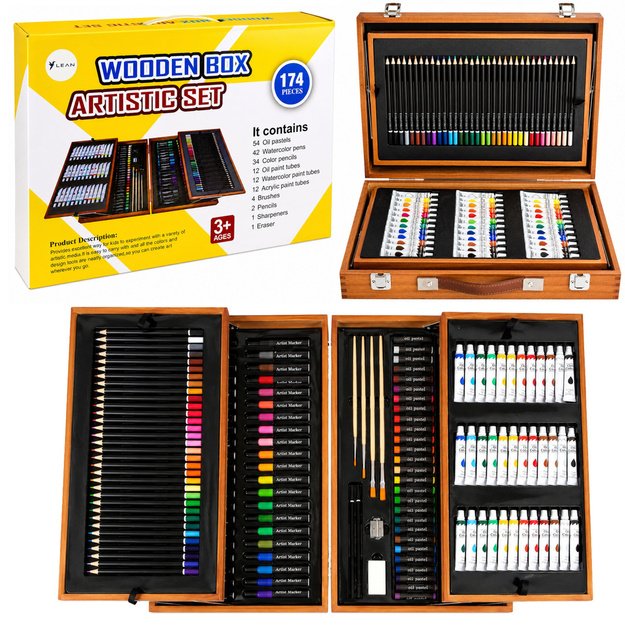Large Art Set in a Case for Painting and Drawing 174 pcs.