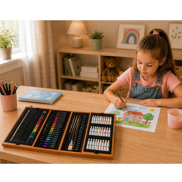 Large Art Set in a Case for Painting and Drawing 174 pcs.