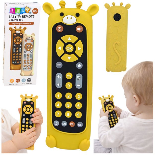 Remote Control Interactive Educational Teether Lights Sounds Giraffe