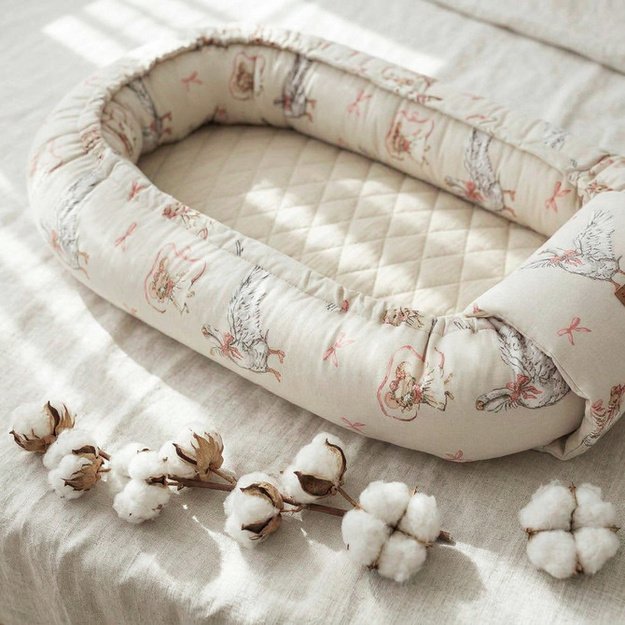BABY NEST MUSLIN 80X45 GOOSE AND MOUSE