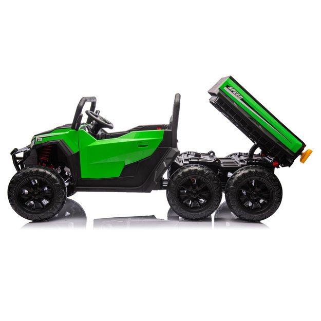 Baterijomis varoma transporto priemonė, 6 ratai, XB-1038A, 4x4, 24V, žalia