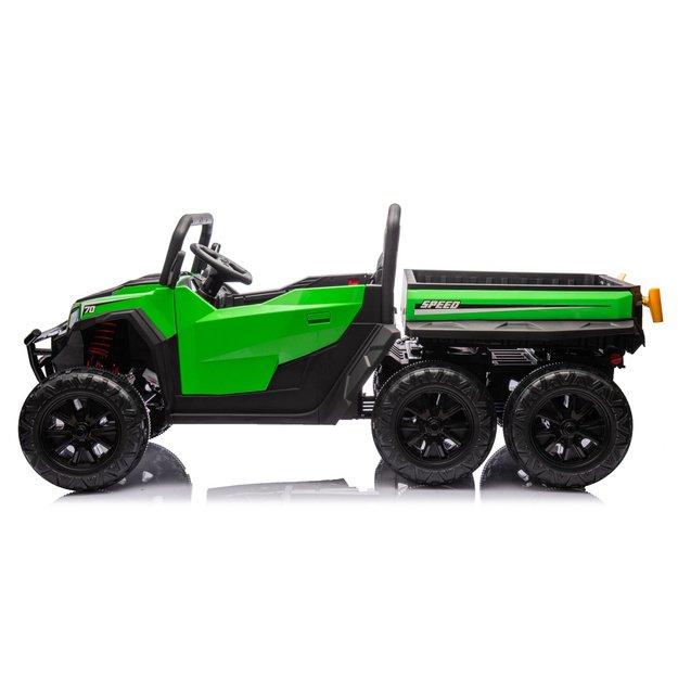 Baterijomis varoma transporto priemonė, 6 ratai, XB-1038A, 4x4, 24V, žalia