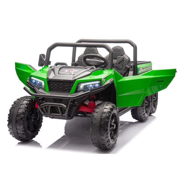 Baterijomis varoma transporto priemonė, 6 ratai, XB-1038A, 4x4, 24V, žalia