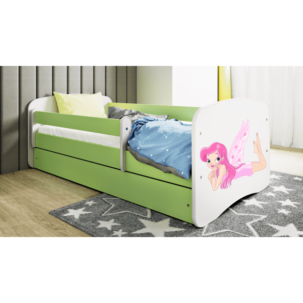 Babydreams green wings lova su sparnais be stalčiaus čiužinys kokosas 160/80