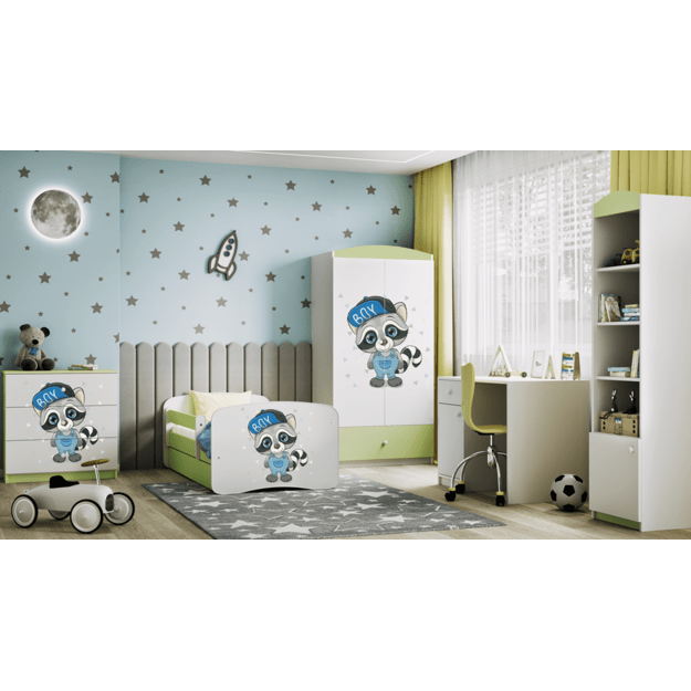 Chest of drawers babydreams green raccoon