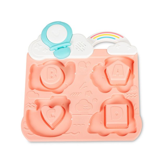 EDUCATIONAL TOY - VEHICLES AND SHAPES PUZZLE PINK