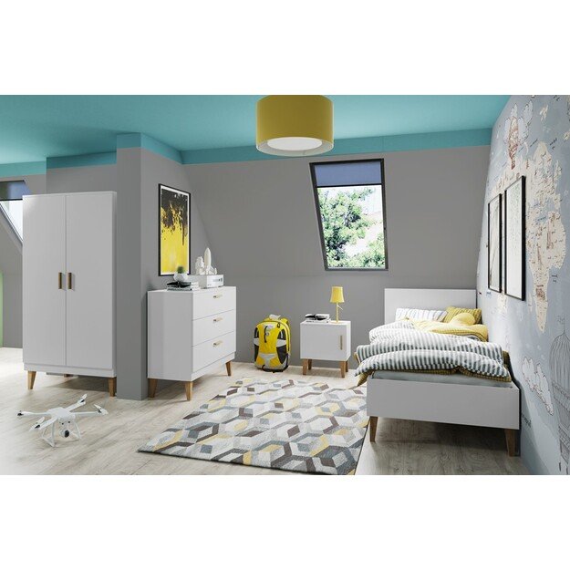 Lova kubi balta be stalčiaus, be čiužinio 180/80 4