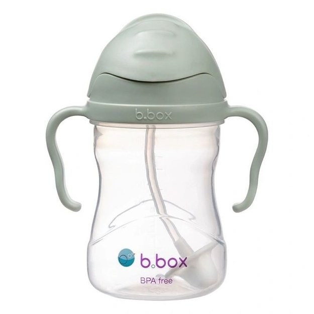 „b.box“ PPSU gertuvė su šiaudeliu, 240 ml, „Sage“
