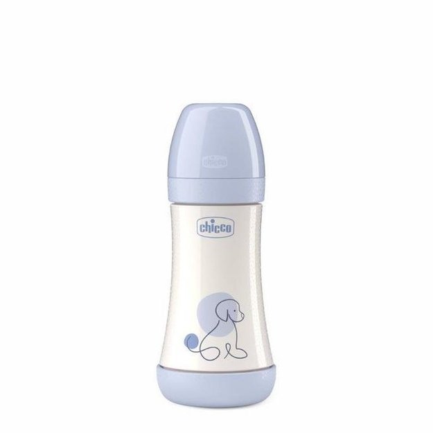 „Chicco Perfect5“ antikolikinis buteliukas 240 ml, vidutinė tėkmė, mėlynas