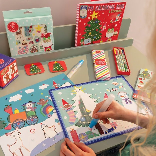 Magic water placemats, Christmas