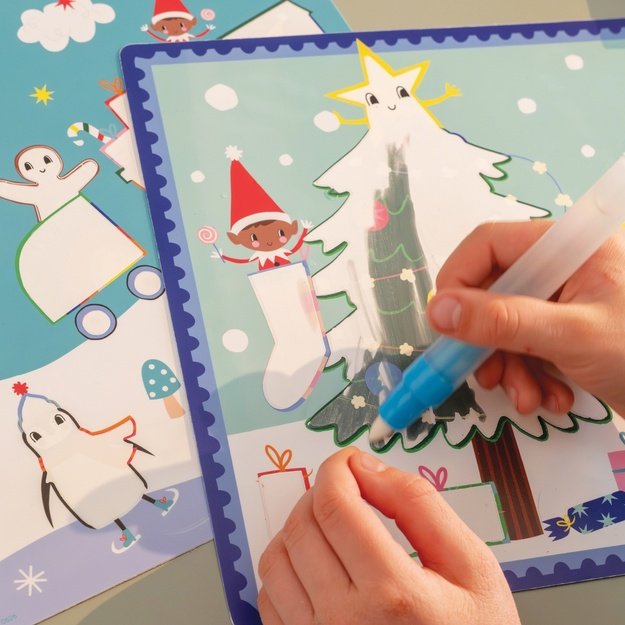 Magic water placemats, Christmas