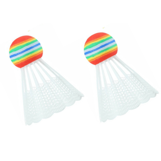 Set of 2 Badminton Rackets Blue Badminton Shuttlecocks