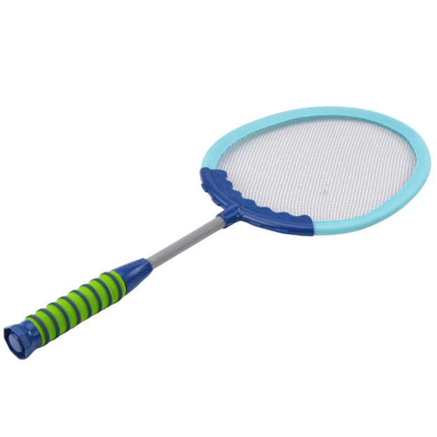 Set of 2 Badminton Rackets Blue Badminton Shuttlecocks