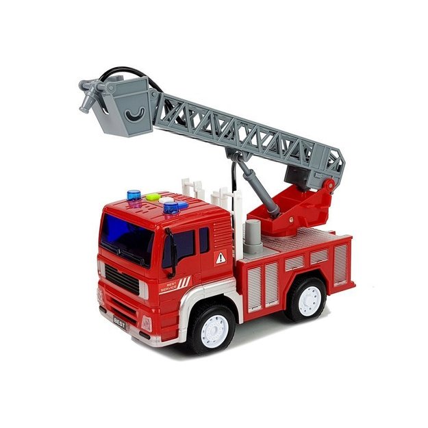 Fire engine with pull, ladder, Red 1:20 with sound