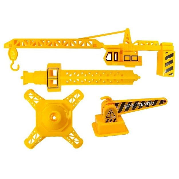 Construction Site Set Excavator Truck Crane 7