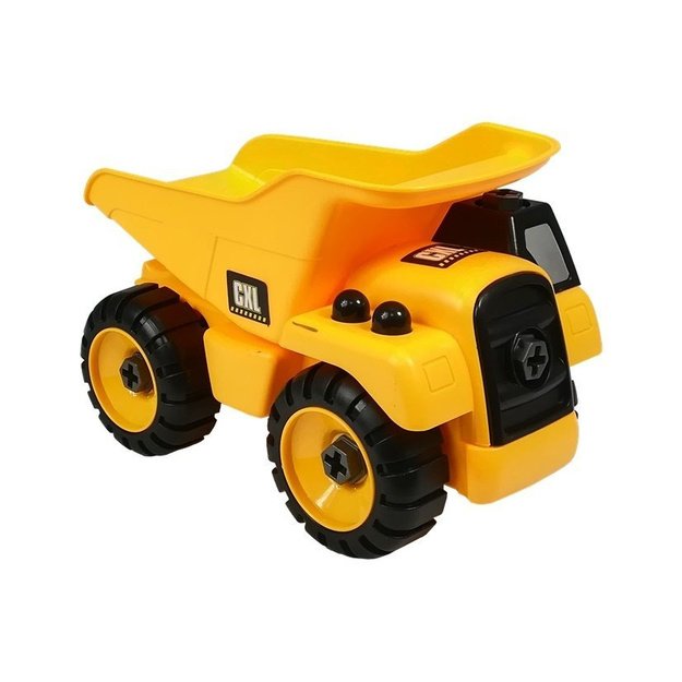 Construction Site Set Excavator Truck Crane 1