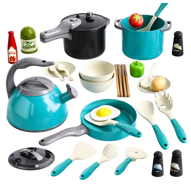 Little Chef Set Pots Dishes Food Products 33 El