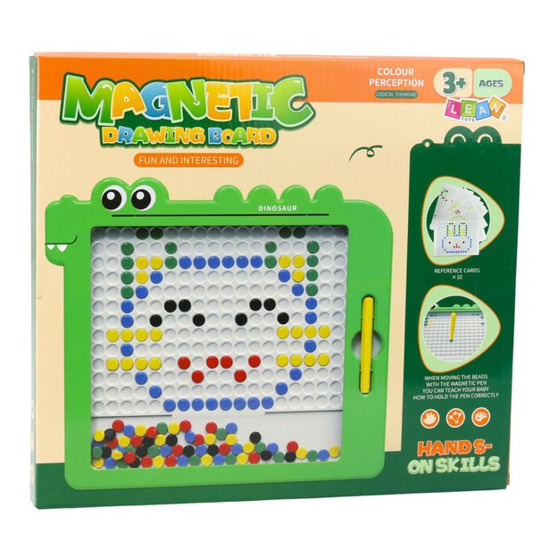 Magnetic Board Puzzle Mosaic Dinosaur Green Cards 20 Designs 2