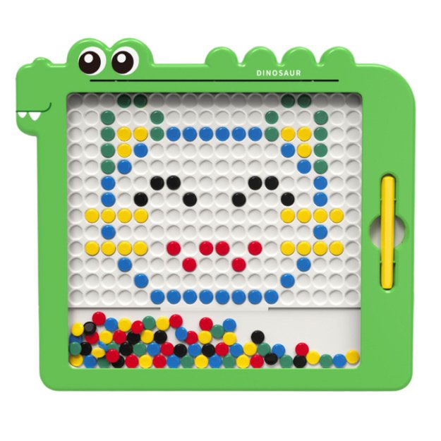Magnetic Board Puzzle Mosaic Dinosaur Green Cards 20 Designs 1